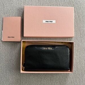 Miu Miu Black Leather Wallet